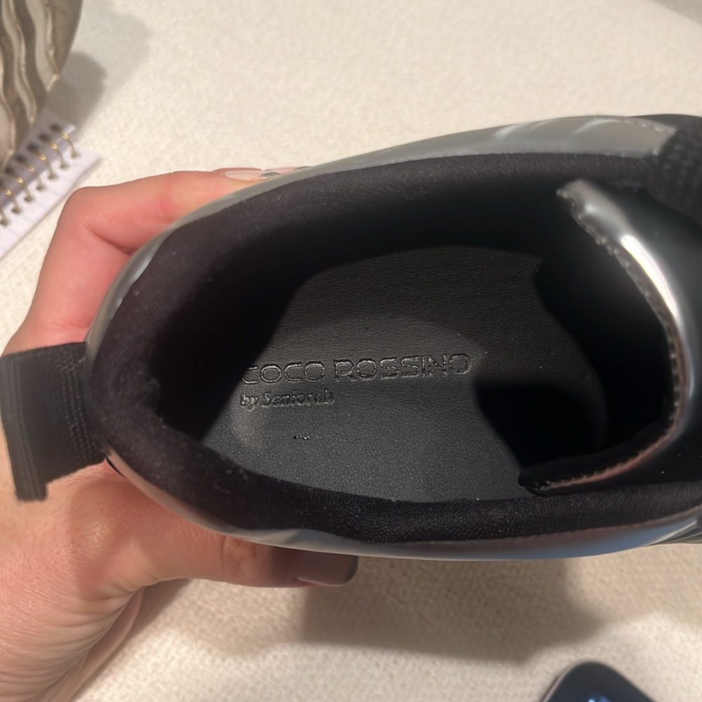 Coco Rossino Silver and Black Platform Sneakers - Picture 7 of 13